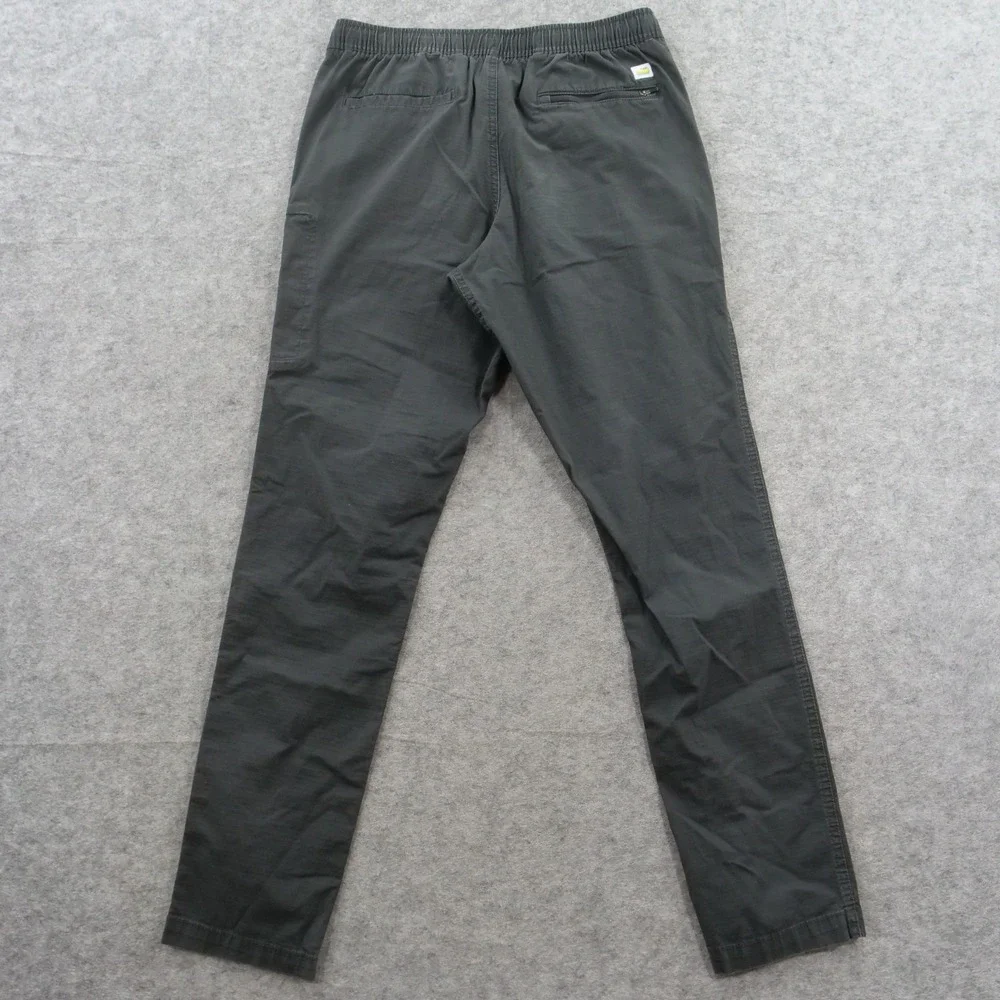 Vuori Pants Mens Small Gray Ripstop Climber Drawstring Tapered Elastic Waist